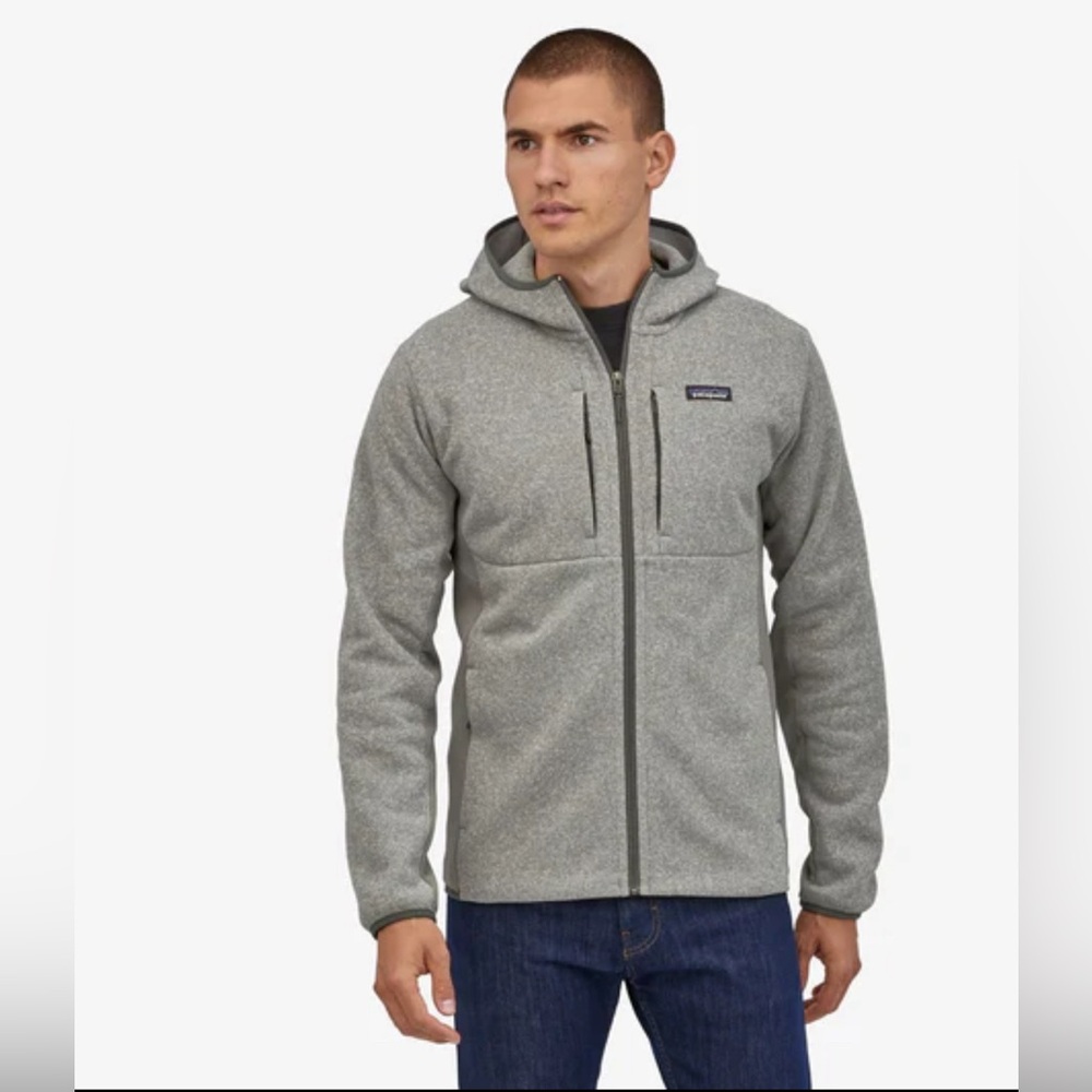 Patagonia Mens Grey Lightweight Better Sweater Size M Fleece Lined Zip Pockets